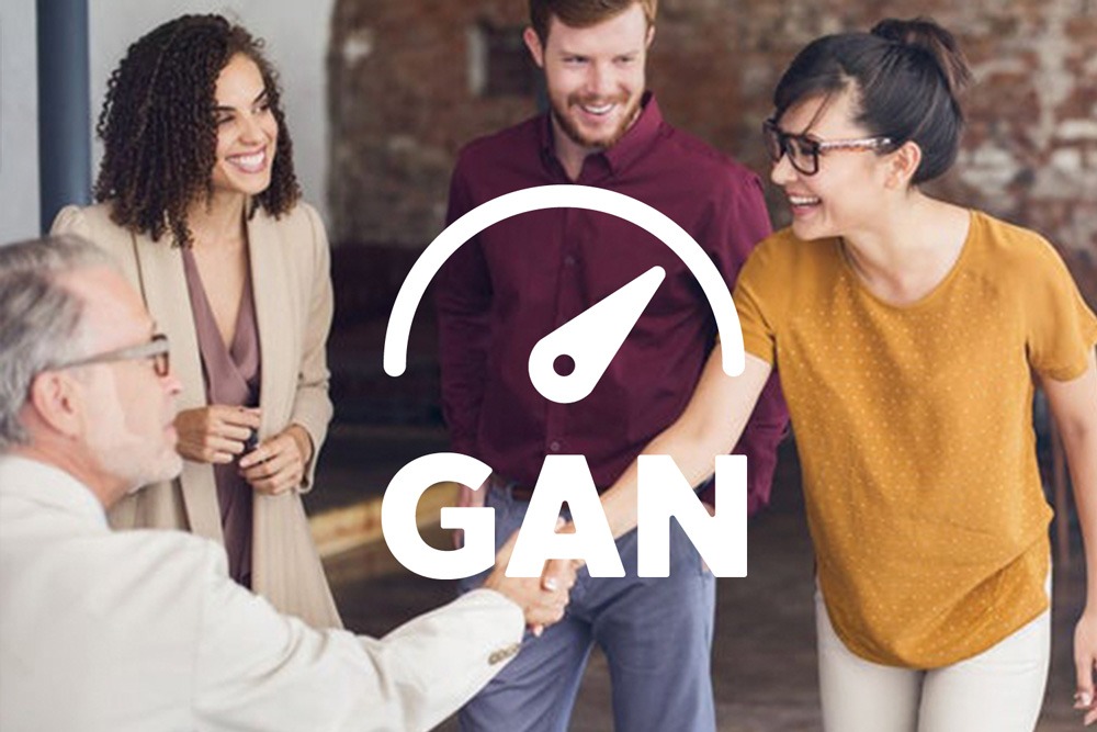 gan entrepreneurs shaking hands